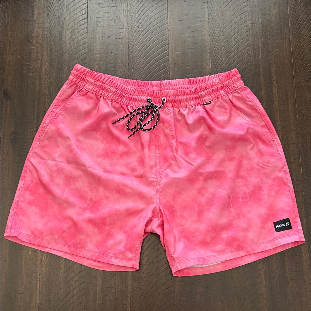 Hurley Coral Pink Swim Shorts - 5.5” inseam, Size XL